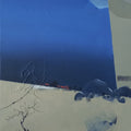 Mountain Stories 14' landscape acrylic painting by artist Atul Gendle, 36x15 inch, on canvas