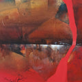 Mountain Stories 15' landscape acrylic painting by artist Atul Gendle, 36x15 inch, on canvas