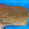 Mountain Stories 37' landscape acrylic painting by artist Atul Gendle, 11x22 inch, on paper