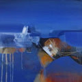 Mountain Stories 38' landscape acrylic painting by artist Atul Gendle, 12x12 inch, on canvas