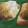 Mountain Stories 4' landscape acrylic painting by artist Atul Gendle, 15x22 inch, on paper