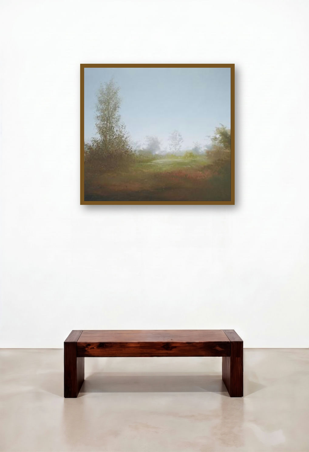 Mountain View Ii by artist Fareed Ahmed displayed in a Japandi Executive Office