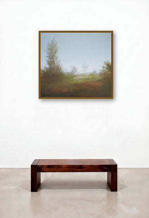 Mountain View Ii by artist Fareed Ahmed displayed in a Japandi Executive Office