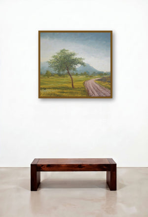 Muddy Way by artist Fareed Ahmed displayed in a Minimalist Dining Room