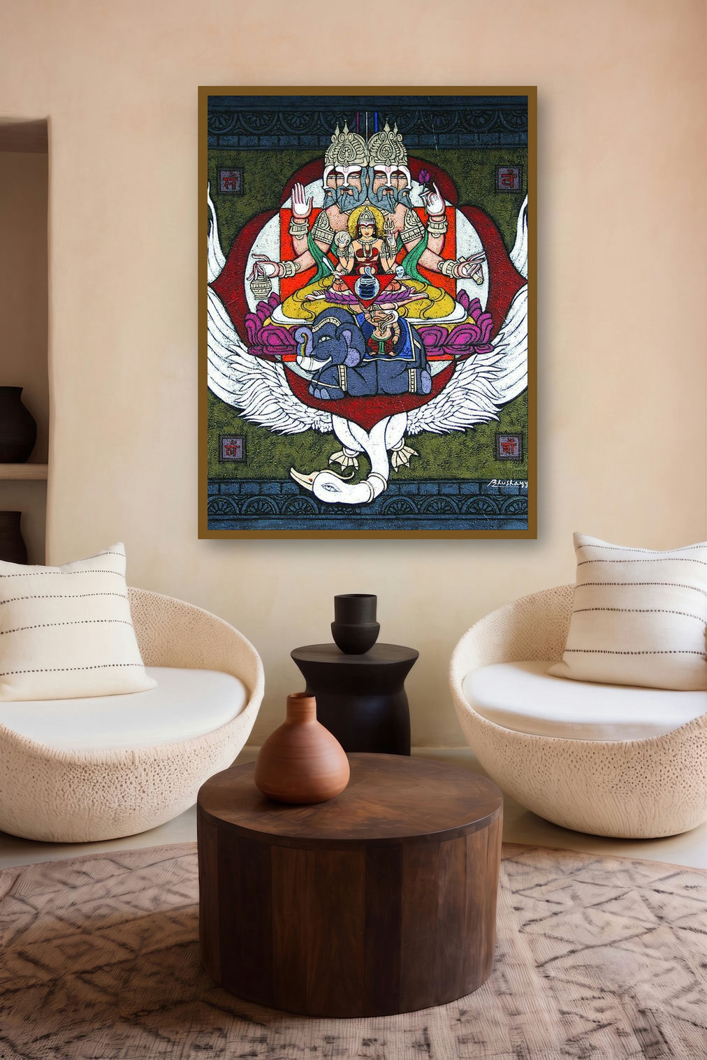 Muladhara Chakra by artist Kunuku Bhushayya displayed in a Contemporary gallery