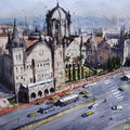 Cityscape watercolor painting titled 'Mumbai CSMT Series', 12x8 inches, by artist Niketan Bhalerao on Paper
