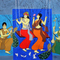 Religious acrylic painting titled 'Murari', 34x46 inches, by artist Chetan Katigar on canvas