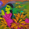Muscial Melodys' figurative acrylic painting by artist Prakash Deshmukh, 30x36 inch, on canvas
