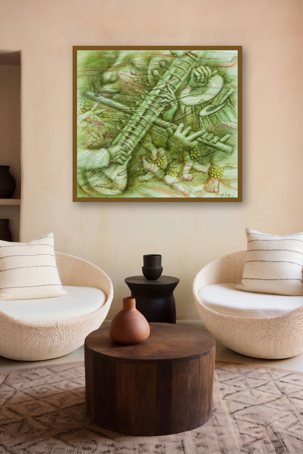 Music 1 by artist Darshan Sharma displayed in a Boutique gallery