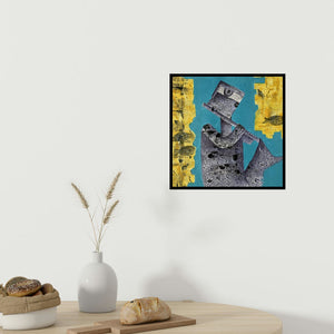 In-situ view of Amit Pithadia's 'Music' painting in a room