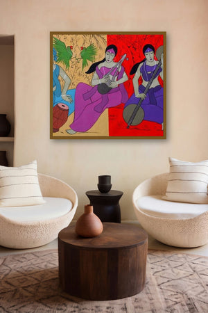 Music Contention (The Music of Life) by artist Chetan Katigar displayed in a Contemporary gallery