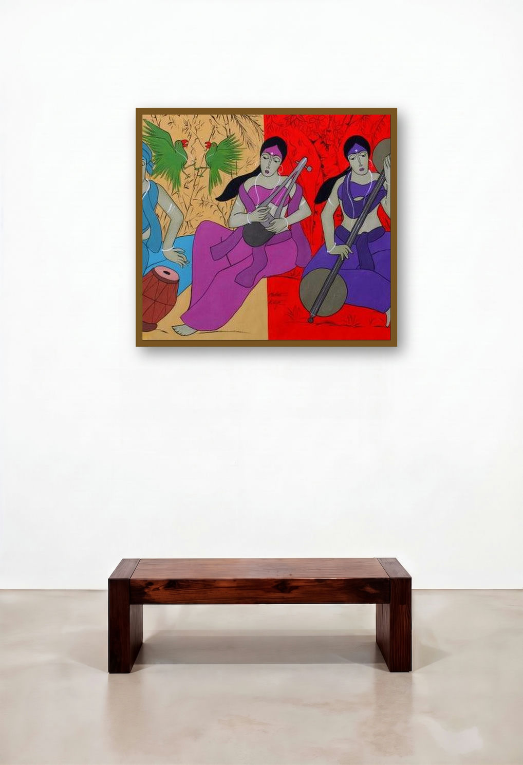 Music Contention (The Music of Life) by artist Chetan Katigar displayed in a Transitional Bedroom