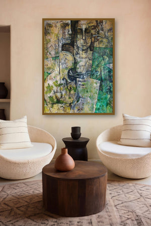 Music Of Silence 1 (Silent Harmony) by artist Rupchand Kundu displayed in a Minimalist gallery