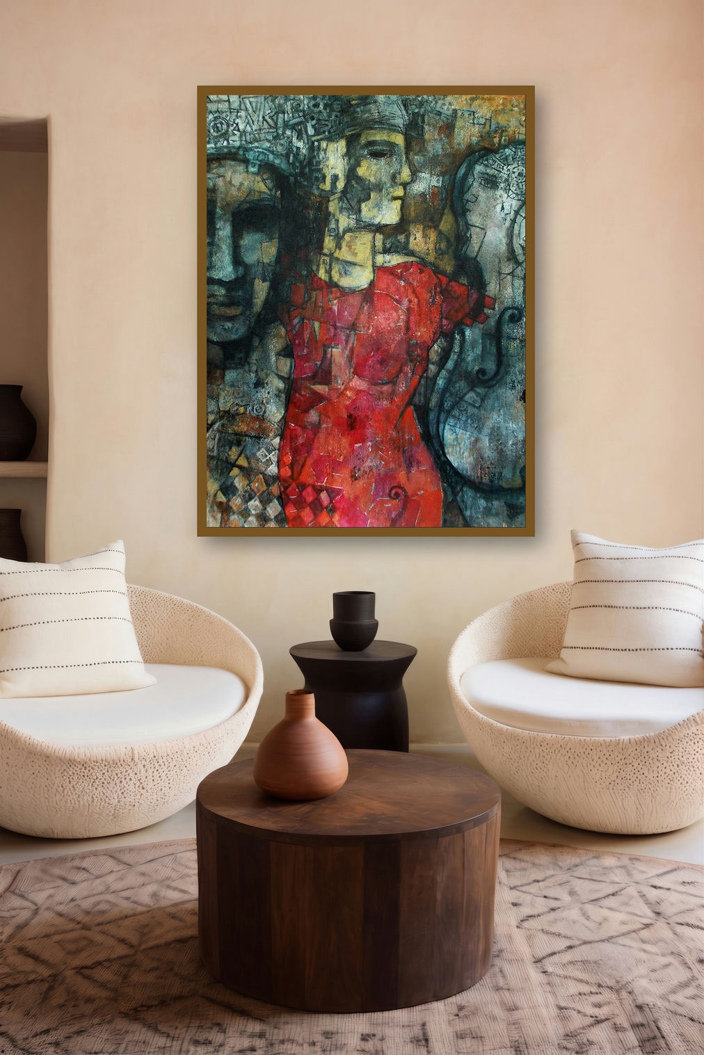 Music Of Silence 2 (Echoes of the Unspoken) by artist Rupchand Kundu displayed in a Boutique gallery