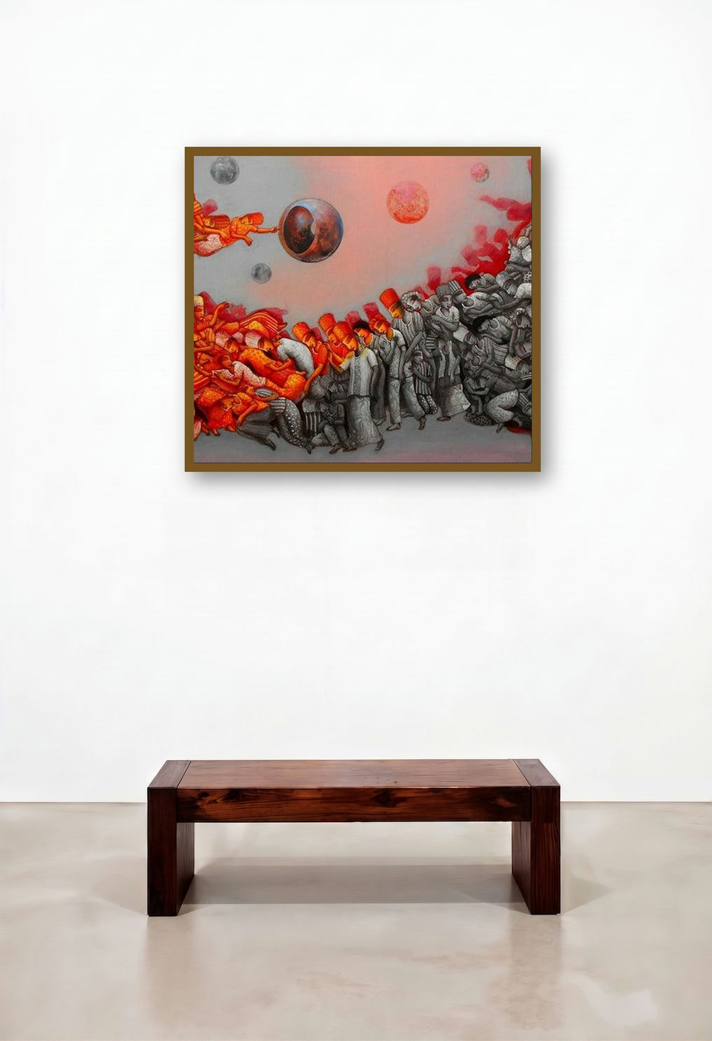 Music Series 1 (The Great Divide) by artist Samir Sarkar displayed in a Art Deco Home Office