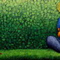 Figurative acrylic painting titled 'Music Series 2', 36x72 inch, by artist Samir Sarkar on Canvas