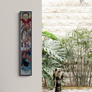 In-situ view of Sumana Som's 'My First Glance' painting in a room