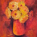 My Flowers' nature oil painting by artist Swati Kale, 18x14 inch, on canvas