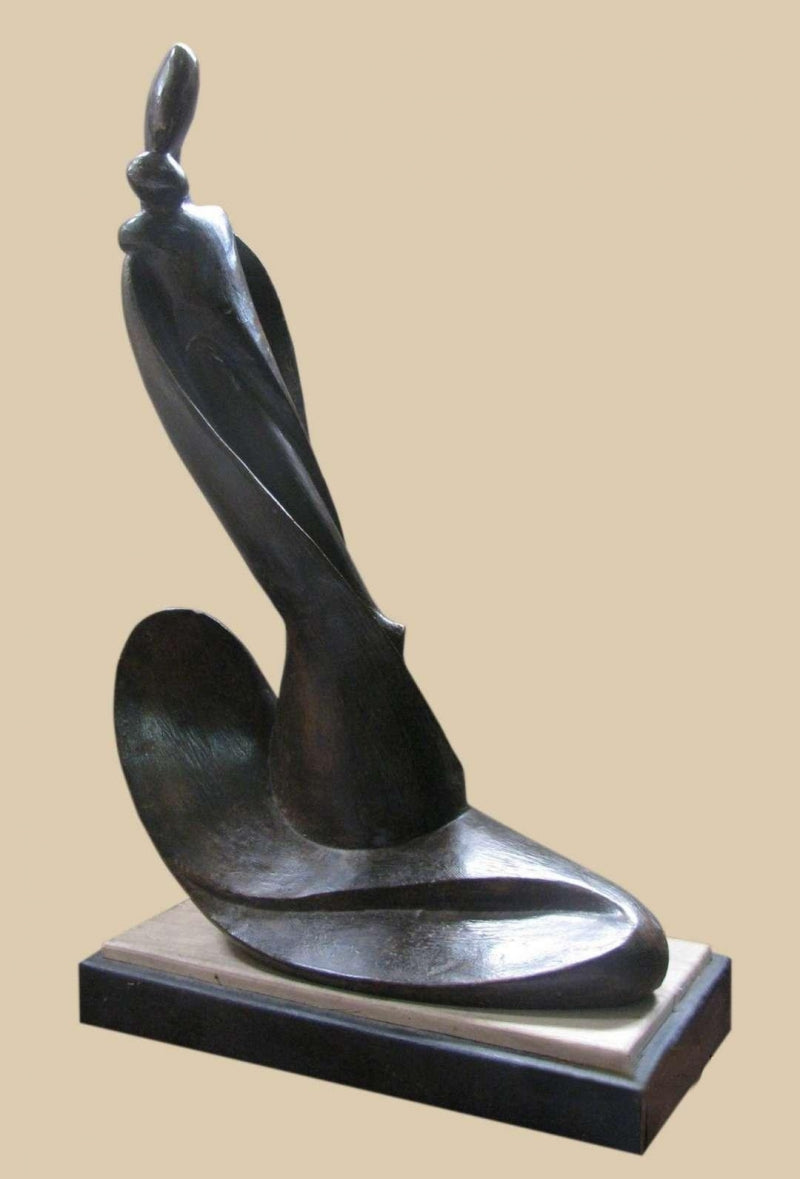 My Heart' figurative Bronze sculpture by artist Subrata Paul, 20x12 inch, on bronze