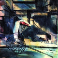 Cityscape watercolor painting titled 'My Kolkata', 30x22 inches, by artist Sadikul Islam on Paper