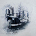 Lifestyle acrylic painting titled 'My Old City', 24x24 inches, by artist Jyotirmoy Bhuyan on Canvas