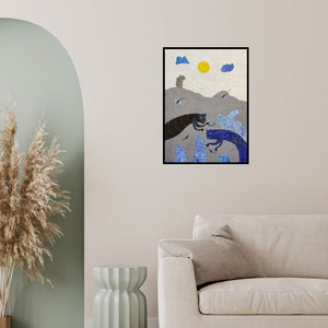 In-situ view of Veenita Chendvankar's 'My Proposal (A Surreal Encounter)' painting in a room