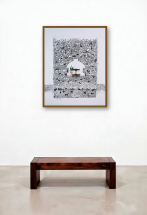 My Studio (The Inner World) by artist Avijit Mukherjee displayed in a Urban Loft Foyer