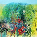 Nature acrylic painting titled 'My Village Garden I', 60x72 inches, by artist Kishore Kumar Sahu on Canvas