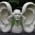 Figurative sculpture titled 'My Voice 2', 35x33x12 inches, by artist Vivek Kumar on Fiberglass
