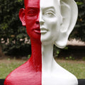 Figurative sculpture titled 'My Voice 4', 20x13x24 inches, by artist Vivek Kumar on Fiberglass