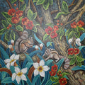 My World 4' animals acrylic painting by artist Vani Chawla, 24x24 inch, on canvas
