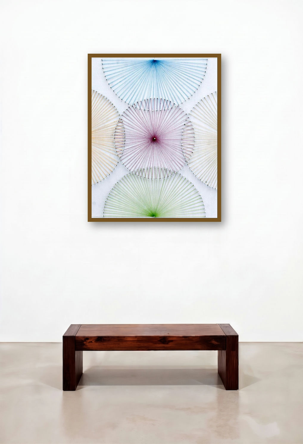 Nailed It Series No 7 (String Art Semicircle Pattern)