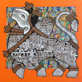 'Nandi 4' religious acrylic painting by artist Vivek Kumavat, 24x24 inch, on canvas