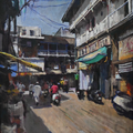 Nashik' cityscape oil painting by artist Prasad Thite, 24x18 inch, on canvas