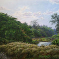 Landscape oil painting titled 'National park1', 15x21 inches, by artist Sanjay Sarfare on Canvas
