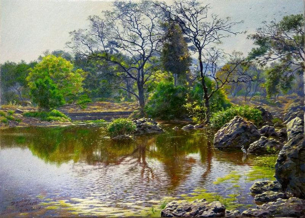 Natoinal Park River 2 Painting by Sanjay Sarfare | ArtZolo.com