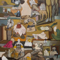 'Nature 1' contemporary mixed-media painting by artist Susmita Chowdhury, 48x36 inch, on canvas