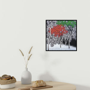 In-situ view of Sanjay Devsale's 'Nature 1' painting in a room