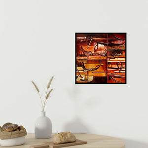 In-situ view of Ramesh Kher's 'Nature 1 (Nature 6)' painting in a room