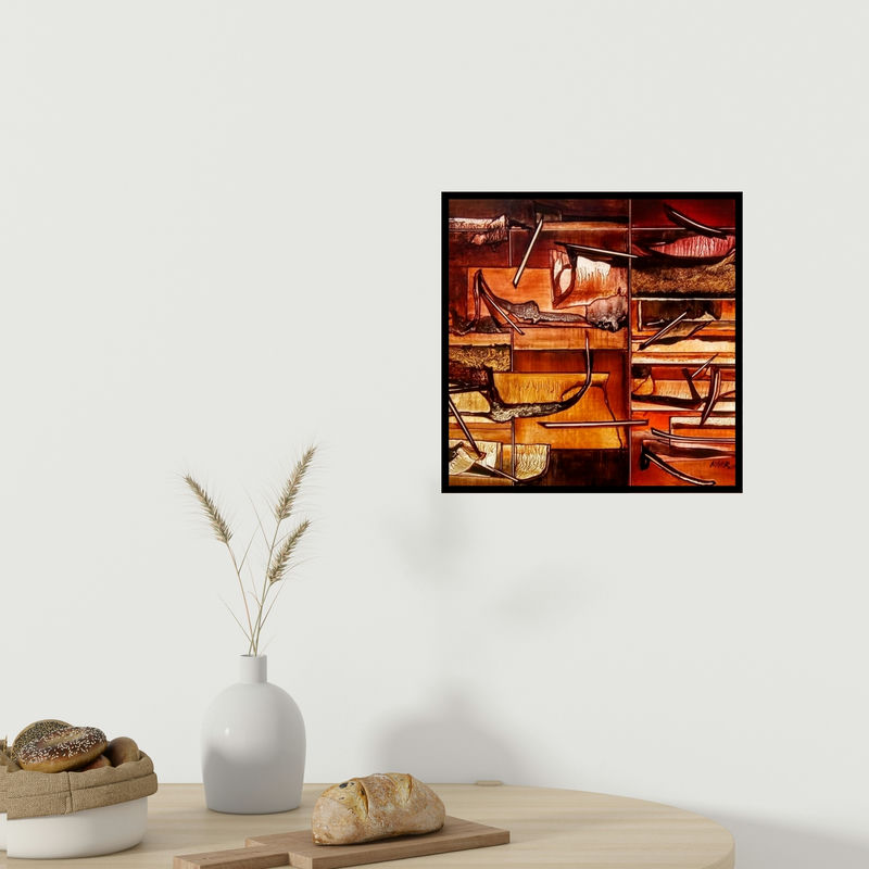 In-situ view of Ramesh Kher's 'Nature 1 (Nature 6)' painting in a room