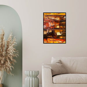 In-situ view of Ramesh Kher's 'Nature 3 (Earth Tones)' painting in a room