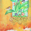 Nature acrylic painting titled 'Nature 37', 50x24 inches, by artist Raghu Akula on Canvas