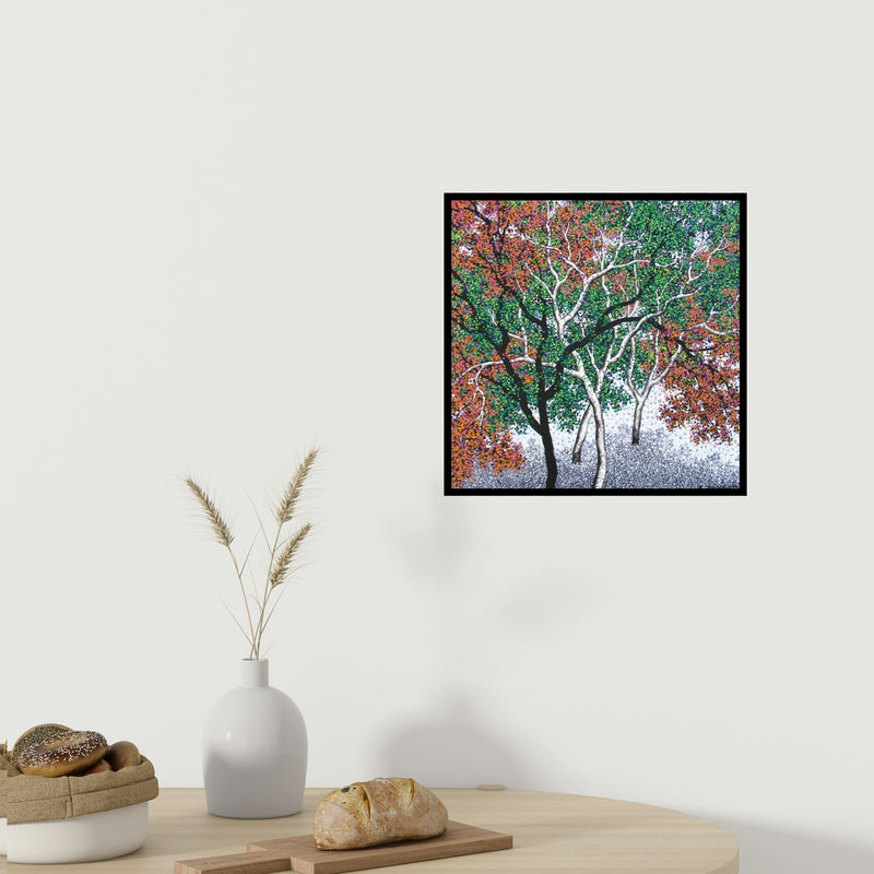 In-situ view of Sanjay Devsale's 'Nature 4' painting in a room