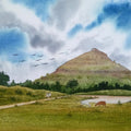 Nature' nature watercolor painting by artist Rahul Salve, 8x12 inch, on paper