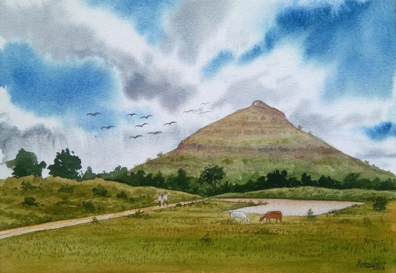 Nature' nature watercolor painting by artist Rahul Salve, 8x12 inch, on paper