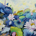 'Nature Basket 49' nature oil painting by artist Sulakshana Dharmadhikari, 36x72 inch, on canvas