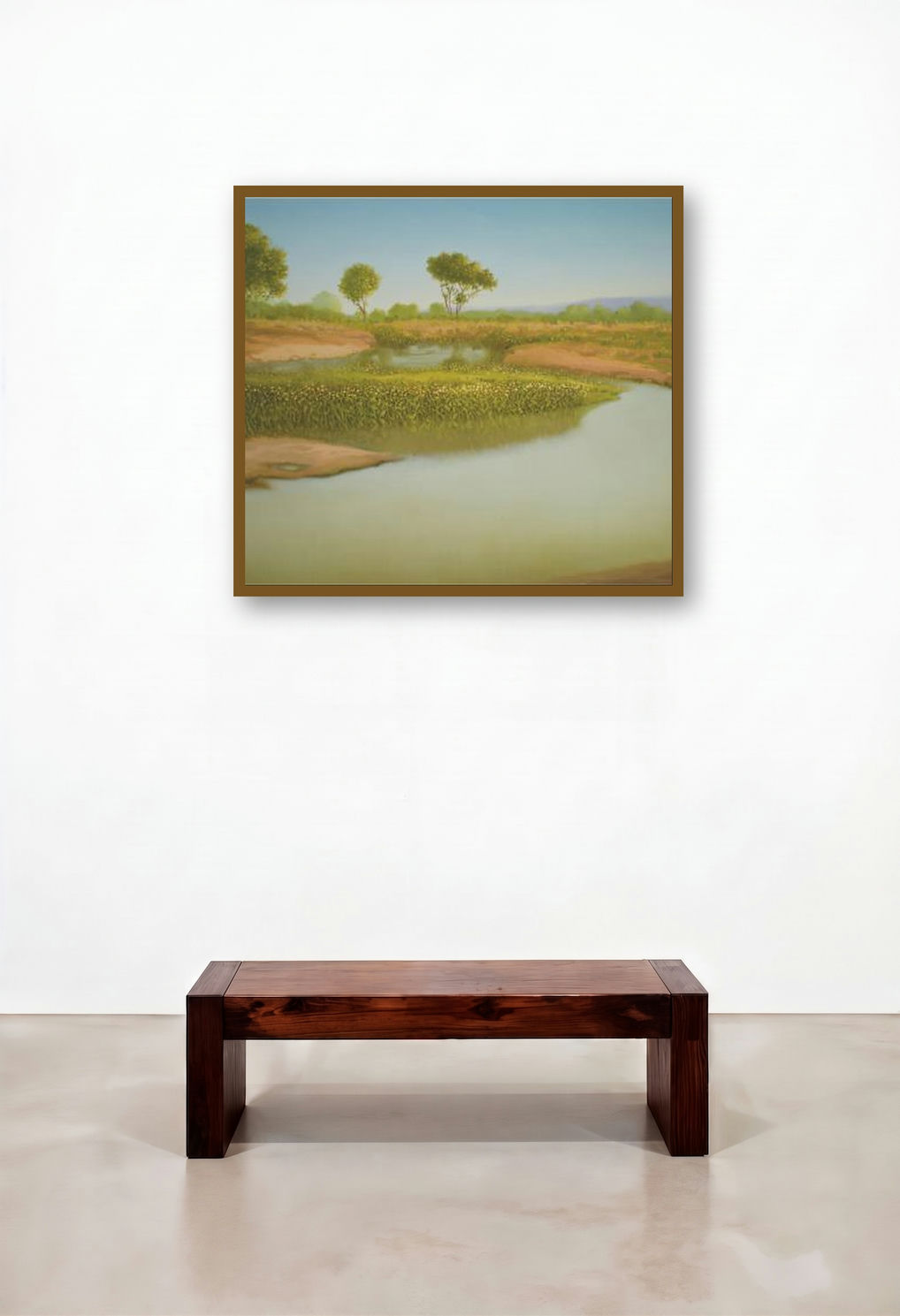 Nature Beauty I by artist Fareed Ahmed displayed in a Art Deco Lounge