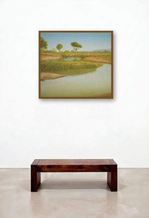 Nature Beauty I by artist Fareed Ahmed displayed in a Art Deco Lounge