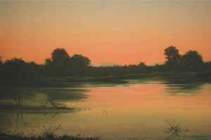 Nature Beauty Ii by Fareed Ahmed, Original Oil Nature Painting on Canvas, Medium Horizontal Wall Art