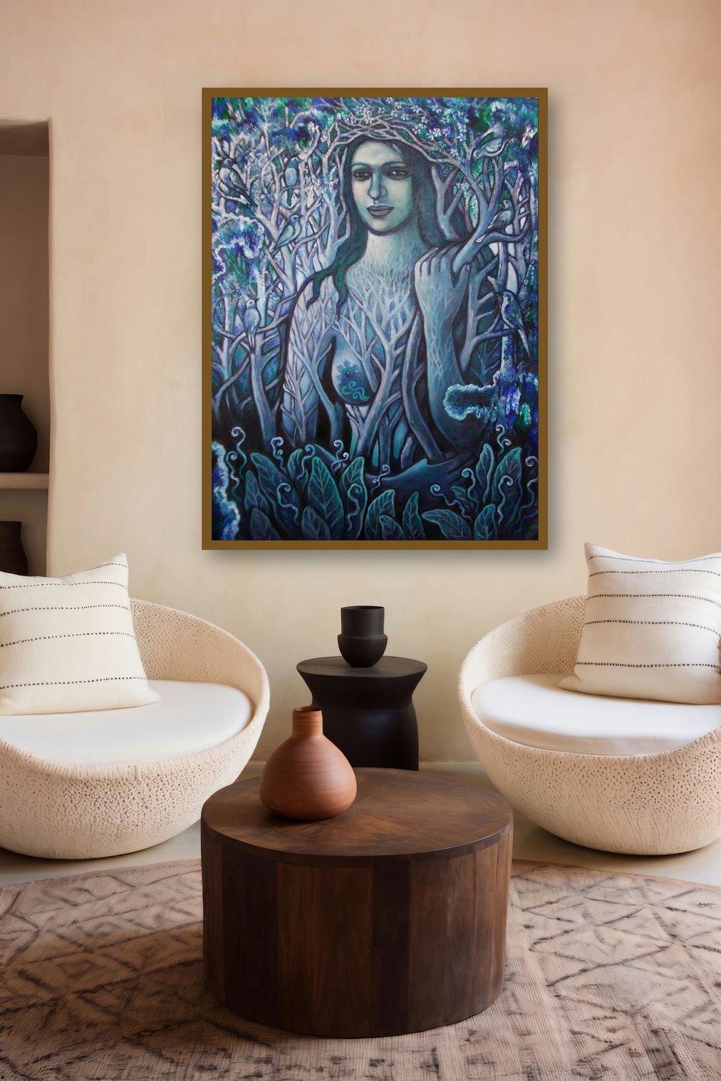 Nature Of Beauty2 (Gaias Embrace) by artist Rupchand Kundu displayed in a Contemporary Exhibition gallery